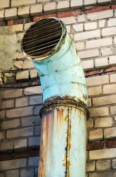 Forced-type ventilation duct outlet Stock Photos
