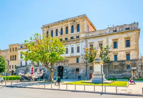 Forcella de la seta and porta dei greci in Palermo, Sicily, Italy. Stock Photos