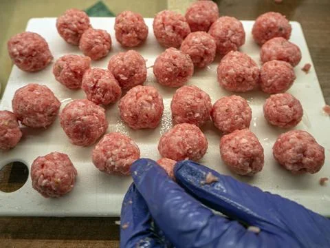 Forcemeat with greens Stock Photos