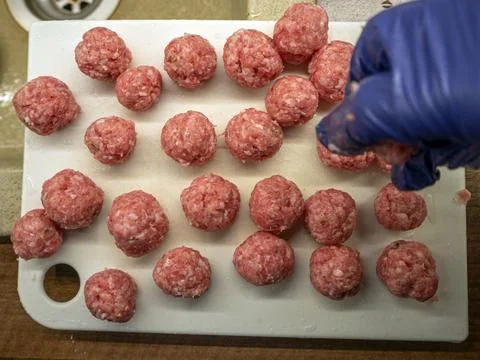 Forcemeat with greens Stockfoto's