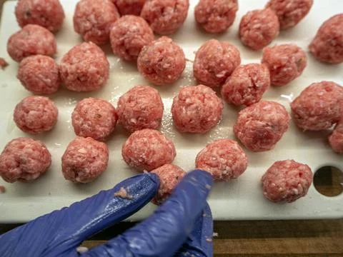 Forcemeat with greens Stock Photos