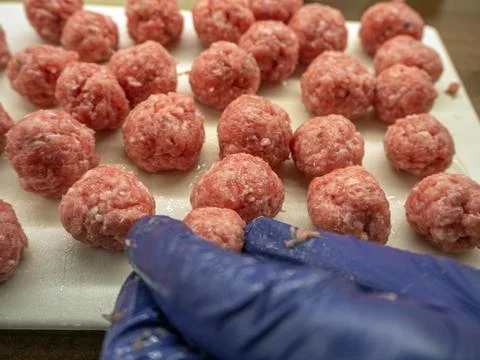 Forcemeat with greens Stock Photos