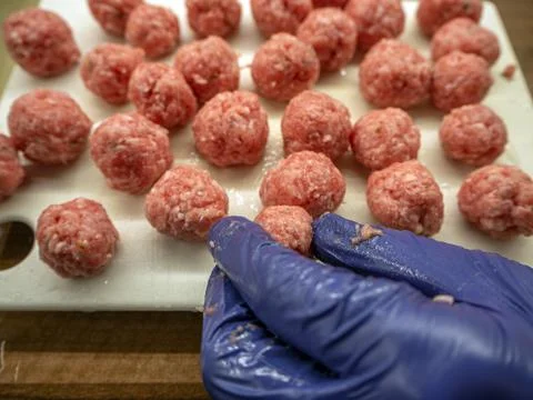 Forcemeat with greens Stock Photos
