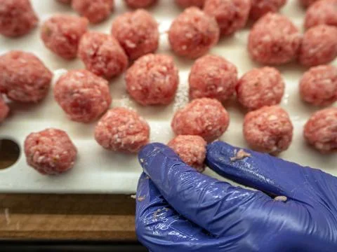 Forcemeat with greens Stock Photos