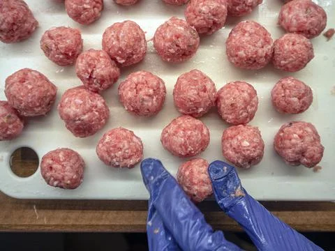 Forcemeat with greens Stock Photos