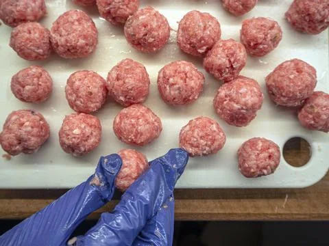 Forcemeat with greens Stock Photos