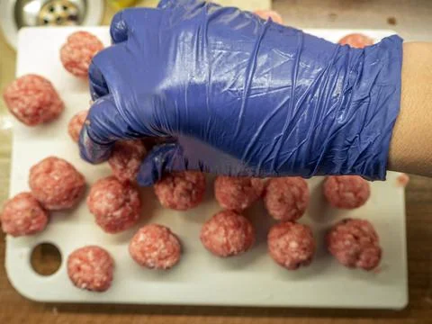 Forcemeat with greens Stock Photos