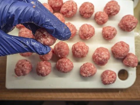 Forcemeat with greens Stock Photos