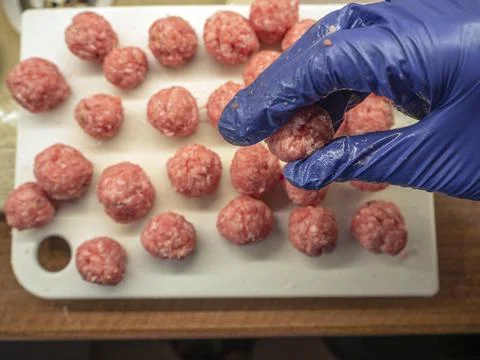 Forcemeat with greens Stock Photos