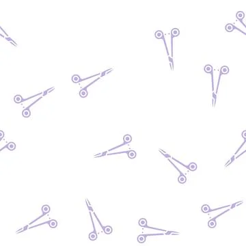 Forceps medical glyph seamless pattern Stock Illustration