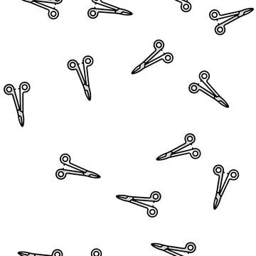 Forceps medical vector seamless pattern Stock Illustration