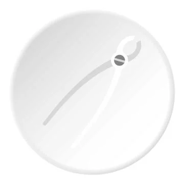 Forceps for removal teeth icon, flat style Illustrazione stock