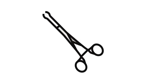 Forceps surgeon color icon animation Stock Footage 326117347