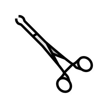 Forceps surgeon color icon vector illustration Stock Illustration