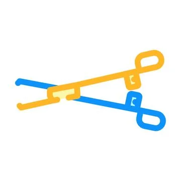 Forceps surgeon color icon vector illustration Stock Illustration