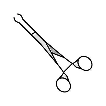 Forceps surgeon color icon vector illustration Stock Illustration