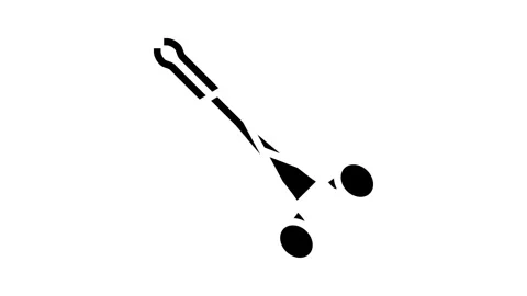 Forceps surgeon glyph icon animation Stock Footage 326144158