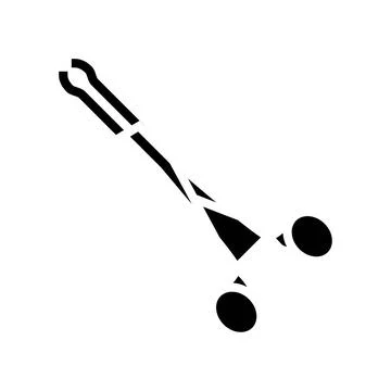 Forceps surgeon glyph icon vector illustration Stock Illustration