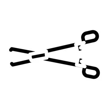 Forceps surgeon glyph icon vector illustration Stock Illustration