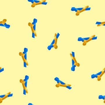 Forceps surgeon isometric icon seamless pattern Stock Illustration