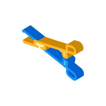 Forceps surgeon isometric icon vector illustration Stock Illustration