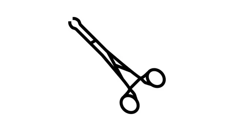 Forceps surgeon line icon animation Stock Footage 326124625