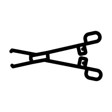 Forceps surgeon line icon vector illustration Stock Illustration