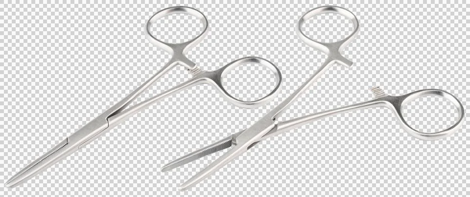 Forceps tool. Kelly forceps scissors Stock Photos