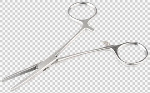 Forceps tool. Kelly forceps scissors. Stock Photos