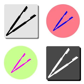 Forceps, tweezers. flat vector icon Stock Illustration