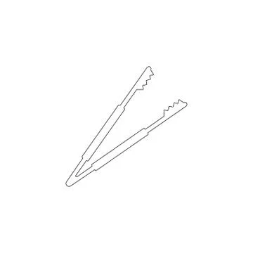 Forceps, tweezers. flat vector icon Illustrazione stock