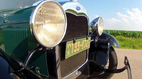 Ford Model A 1929 BumperMount Stock Footage 30580287