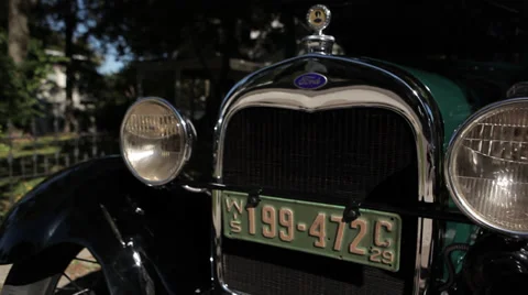 Ford Model A 1929 LR CU Slider Vídeo Stock 30581648