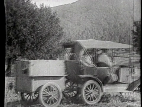 Ford Model T Camping Stock Footage 81311787