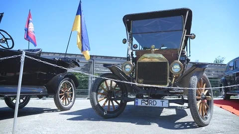Ford model T close up Leopolis Grand Prix Lviv Ukraine 1.06.2018 Stock-Footage 92699703