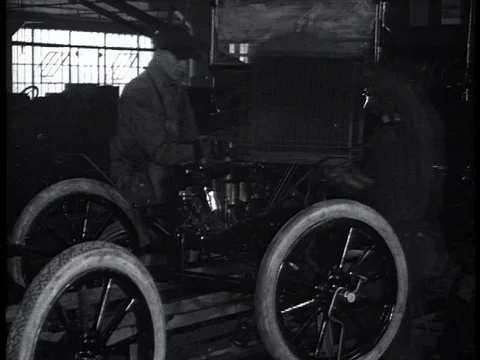 Ford Model T Radiator Install Stock Footage 80357629