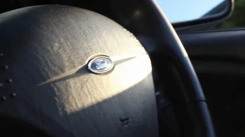 Ford steering wheel Stock Footage 38711256