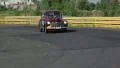 Ford Super Deluxe driving slowly at countryside HD Footage