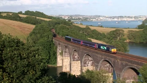 Forder Viaduct in Cornwall Video stock 84506891