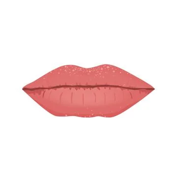 Fordyce Spots on Lips, Isolated Vector Illustration. Fordyce granules Stock Illustration