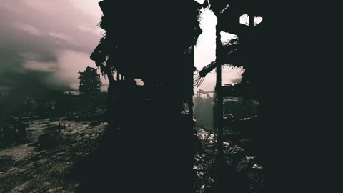 Foreboding shadow cast, Giant form creates ominous tension beneath cloudy sky 스톡 동영상 331522391