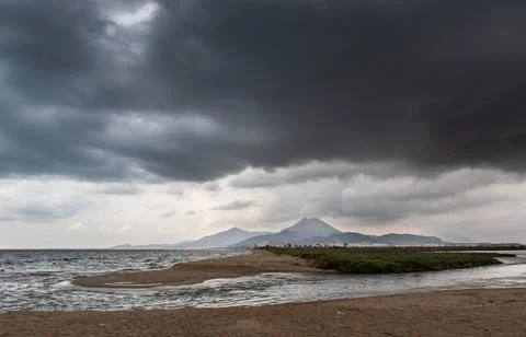 Foreboding Skies: Dark Clouds Before the Rain Stock Photos