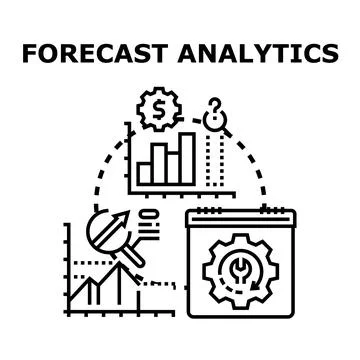 Forecast analytics optimizing business strategy and data visualization 库存插图