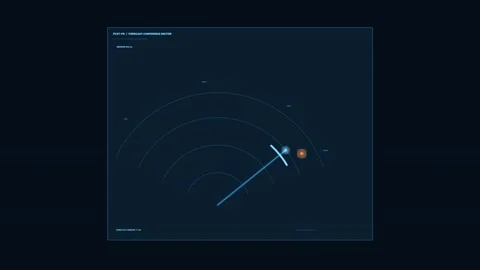 Forecast Analytics Radar Dashboard Seamless Loop Stock Footage 342170859