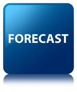 Forecast blue square button Stock Illustration