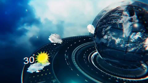 Forecast broadcast background 4k  Stock Photos