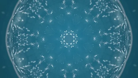 Forecast concept. Animated white particles circular pattern moving over blue Stock Footage 123932614