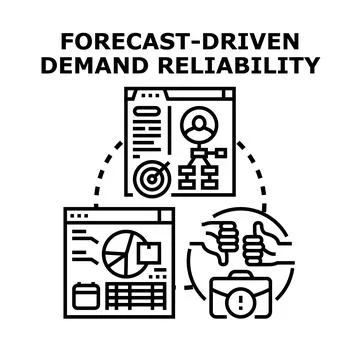 Forecast driven demand planning and reliability management 스톡 일러스트