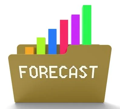 Forecast File Represents Prediction Graph 3d Rendering Stock Illustration