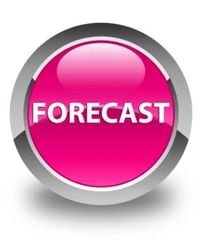 Forecast glossy pink round button Stock Illustration